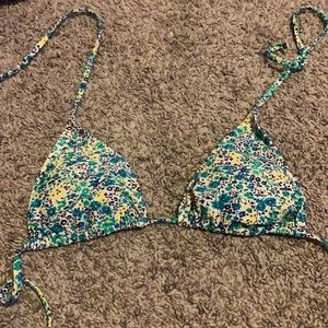 flowered bikini top